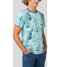 Pánské lezecké tričko z organické bavlny SLACK PRINT RAFIKI eggshell blue