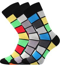 Pánské vzorované ponožky - 3 páry Wearel 024 Lonka mix B