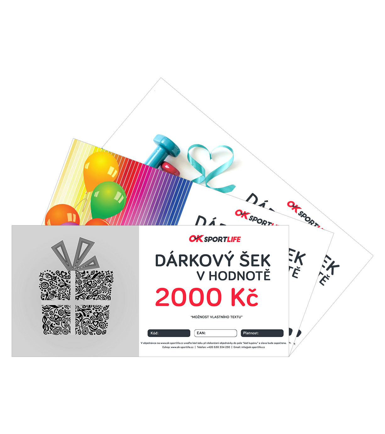 Dárkový šek - motiv NAROZENINY