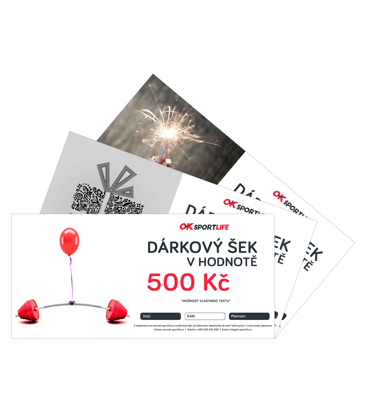 Dárkový šek - motiv NAROZENINY