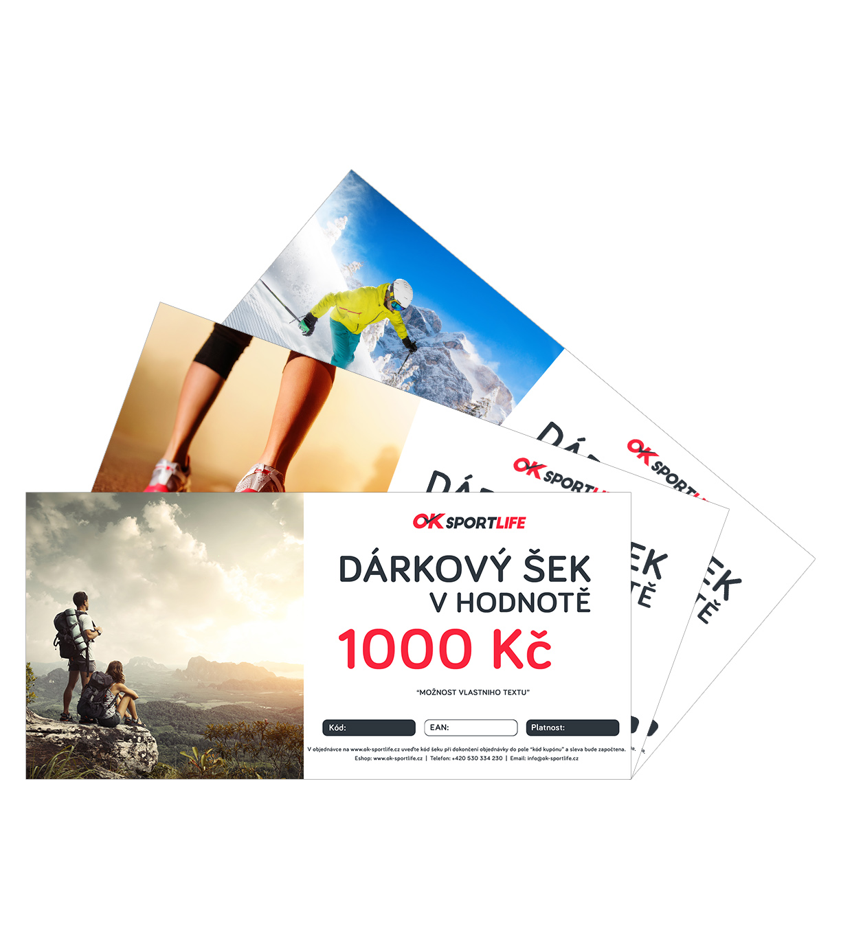 Dárkový šek - motiv SPORT