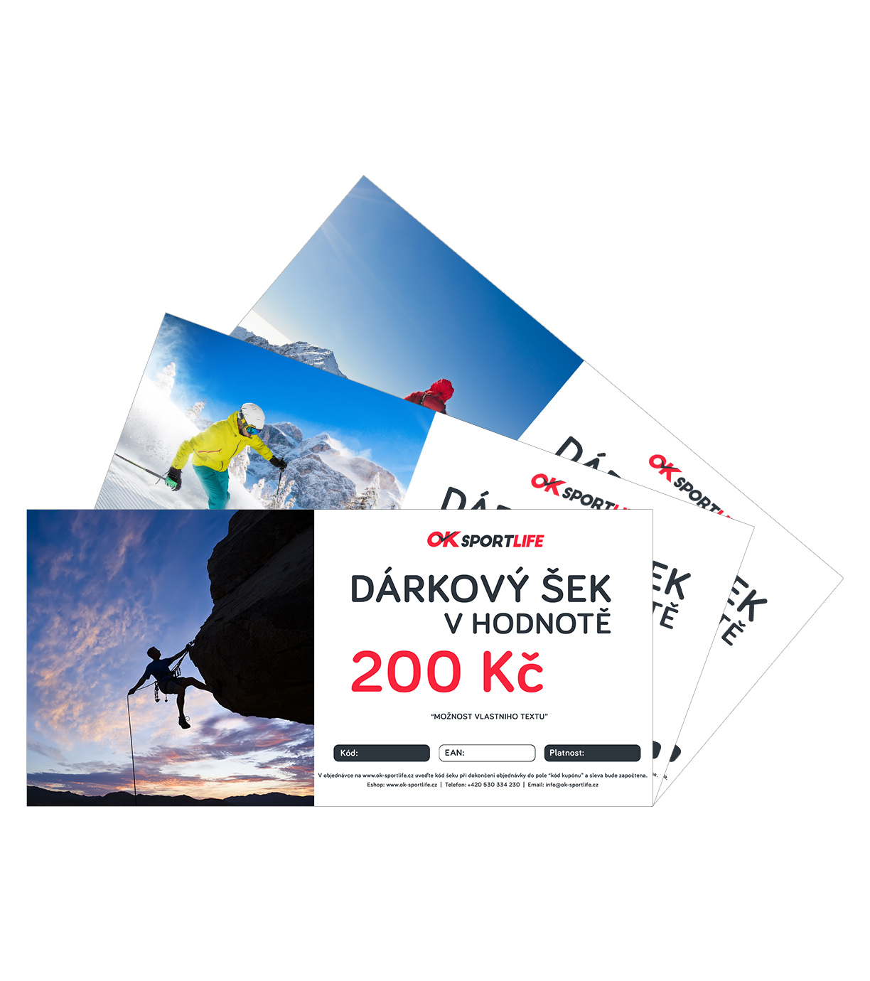 Dárkový šek - motiv SPORT