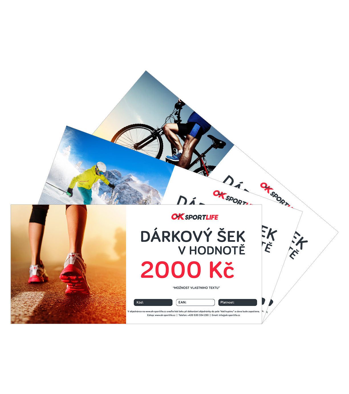 Dárkový šek - motiv SPORT