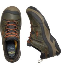 Pánské nízké trekové boty CIRCADIA WP MEN KEEN black olive/potters clay