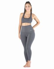 Dámské legíny dlouhé 95037P GINA Šedá-bílá