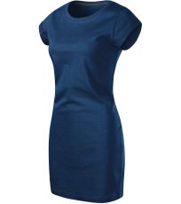 Dámské bavlněné šaty Freedom Malfini půlnoční modrá
