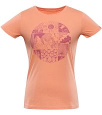 Dámské bavlněné triko ECCA ALPINE PRO peach pink
