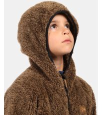Dětská chlupatá fleecová mikina NORKA-JB KILPI Hnědá