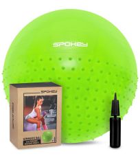 Gymnastický míč 2v1 - zelený 65 cm HALF FIT Spokey