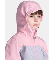 Dívčí softshellová bunda RAVIA-J KILPI Světle růžová