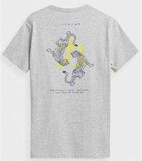 Pánské tričko HOZ21-TSM613 Outhorn warm light grey melange