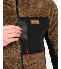 Pánská chlupatá fleecová mikina NORKA-M KILPI Hnědá