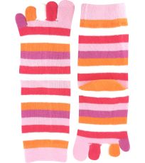 Dámské prstové ponožky Prstan-a 10 Boma pruhy