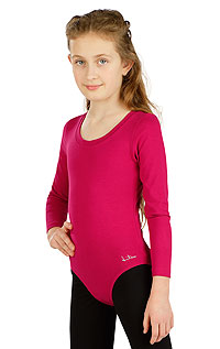 Dětstký gymnastický dres s dlouhým rukávem 5D240 LITEX tmavě růžová