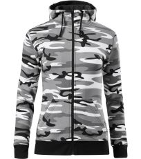 Dámská mikina Camo Zipper Malfini camouflage gray