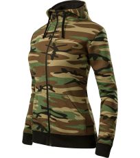 Dámská mikina Camo Zipper Malfini camouflage brown