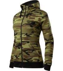 Dámská mikina Camo Zipper Malfini camouflage green