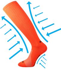 Unisex kompresní podkolenky Lithe VoXX® neon oranžová