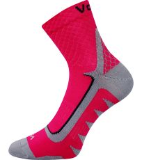 Unisex sportovní ponožky - 3 páry Kryptox VoXX® magenta/šedá