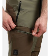 Pánské outdoorové odepínací kalhoty HOSIO-M KILPI Khaki