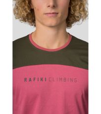 Pánské tričko dlouhý rukáv PITONE Rafiki earth red/rosin