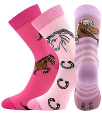 Dívčí obrázkové ponožky - 3 páry Horsik Lonka